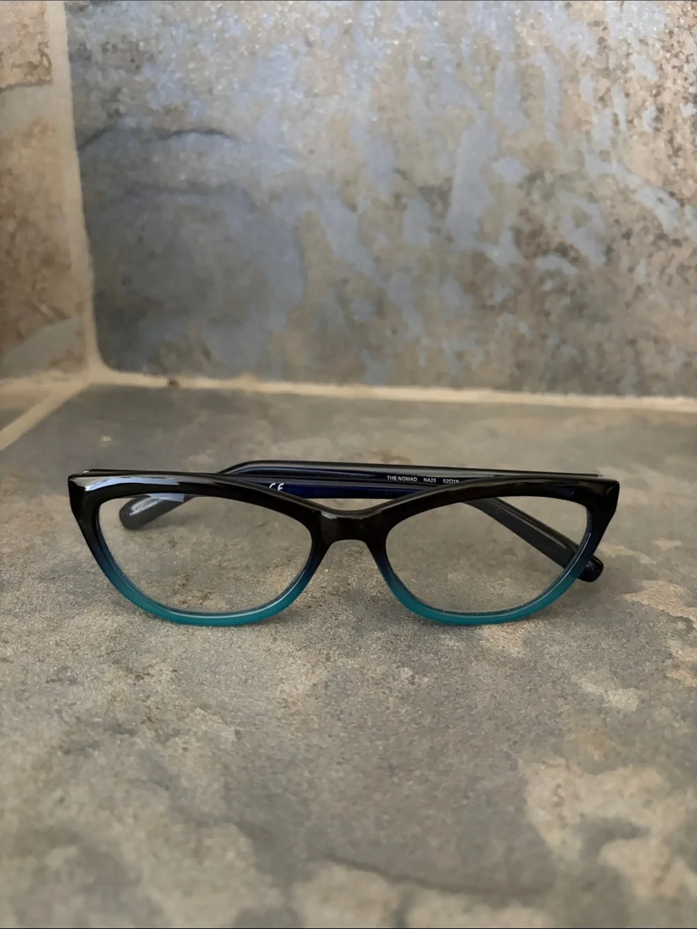 Bobbi Brown The Nomad Blue to Teal Ombre Cat-Eye Glasses 2.5